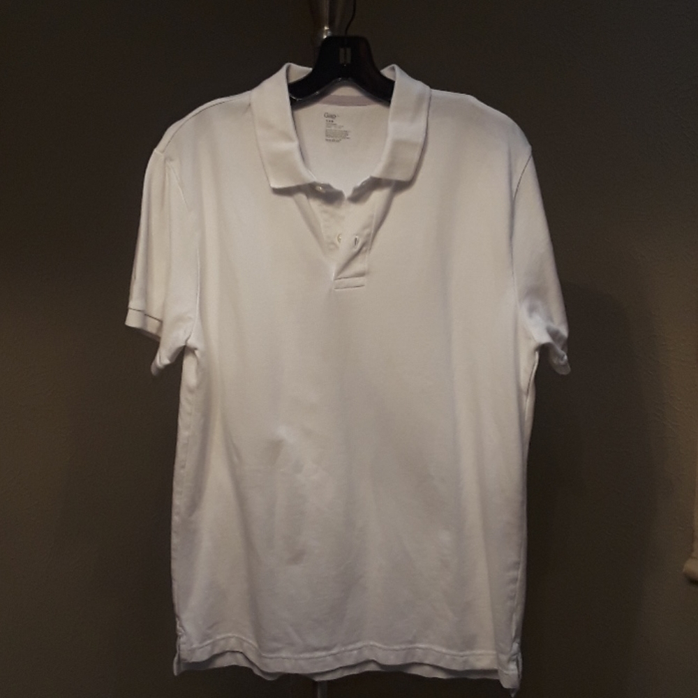 Men's L GAP Short-Sleeved Cotton Pique Polo Shirt
